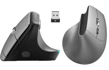 ERGONOMICZNA BEZPRZEWODOWA AKUMULATOROWA MYSZ HAMA EMW-700 2.4GHZ BT USB-C