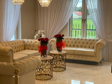 Sofa tapicerowana Chesterfield 3 osobowa, bez funkcji spania
