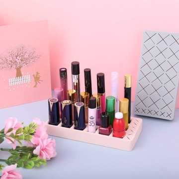 Silikonowy uchwyt na błyszczyk do ust, uchwyt na szminkę, 24-kratkowy silik