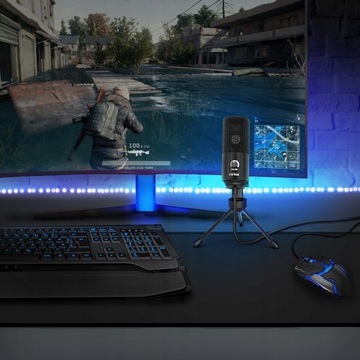 Игровой микрофон для компьютера Fifine T669, USB-штатив, корзина с поп-фильтром