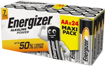 24x Bateria ENERGIZER Alkaline Power LR6 AA R6 E91 1,5V