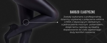 Гладкие блестящие колготки Gatta Black Brillant, черные, размер 4-L