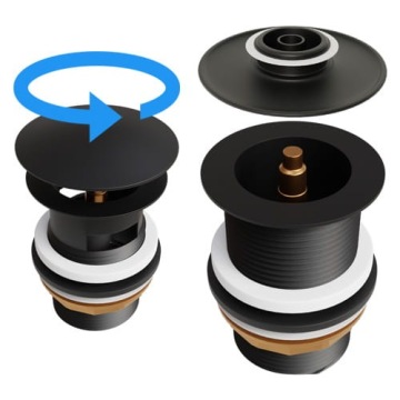 Установите: SIPHON SIPHON для раковины + Click-Klak Cork с черной передачей