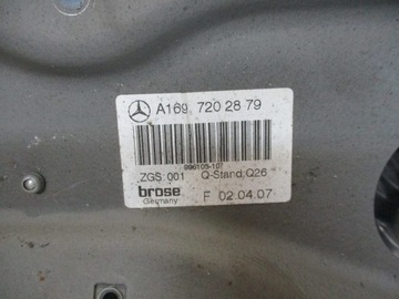 MECHANIZMUS OKNO PRAVÝ PŘEDNÍ MERCEDES W169 2.0 CDI A1697202879