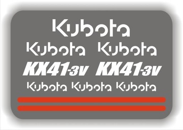 NAKLEJKI koparka minikoparka KUBOTA KX41-3v