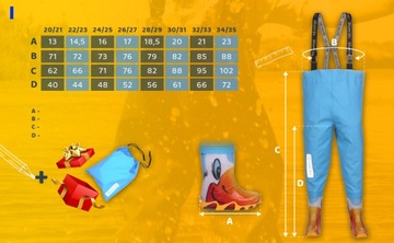 Spodniobuty dziecięce 3Kamido, wodery, spodniobutki, SERCA różowe r. 24