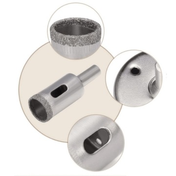 АЛМАЗНЫЕ КОРОНКИ ДЛЯ ПЛИТКИ, СТЕКЛА, КРУЖЕВА, НАБОР 15 ШТ. 6 - 50 мм