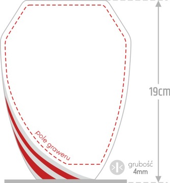 Стеклянная статуэтка подарочная W192 подарок с гравировкой