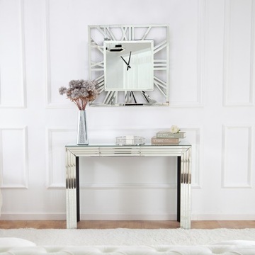 Square lustrzany zegar ścienny