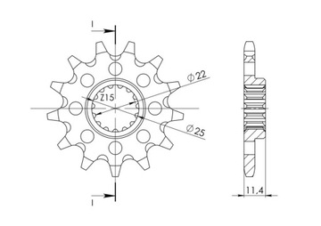 Звездочка SUPERSPROX 14 KTM LC4 400 600 620 625 690