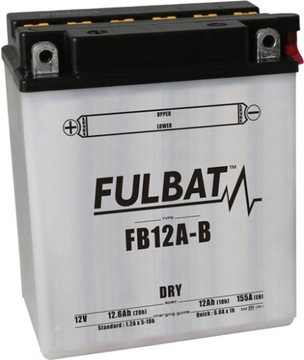 Akumulator Fulbat YB12A-B FB12A-B 12V 12.6Ah 155A