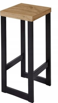 Hoker Taboret 75cm Loft CZARNY KOLORY Krzesło