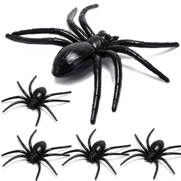 PAJĄK GUMOWY DEKORACJA HALLOWEEN ZESTAW 4SZT