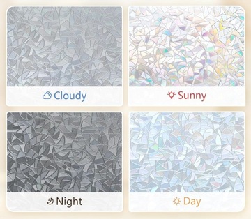 Декоративное витражное окно Фольга, защищающая конфиденциальность 60*100 см.