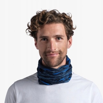 Синий охлаждающий шарф Buff chimney Coolnet UV+ Insect Shield синего цвета