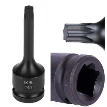 Nasadka udarowa torx z 1/2 T40 TX40 do wkrętów