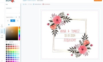 Pudełko na koperty z TWOIM nadrukiem KWIATY