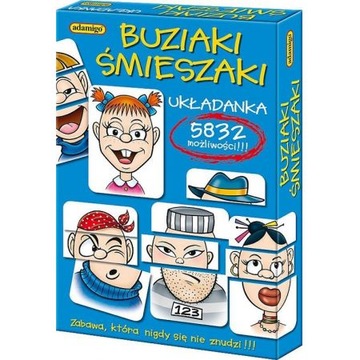 BUZIAKI ŚMIESZAKI GRA PLANSZOWA UKŁADANKA ADAMIGO