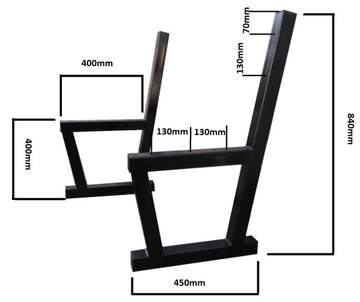 NOGI STALOWE DO ŁAWEK OGRODOWYCH SOLIDNE