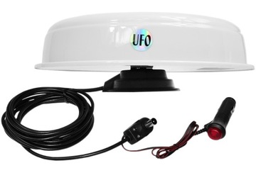 NAJMOCNIEJSZA ANTENA DVB-T2 4K SAMOCHODOWA UFO MOCNY MAGNES FILTR LTE