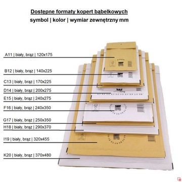 Koperty bąbelkowe G17 350x250 E-Pack BIAŁE mocne x10