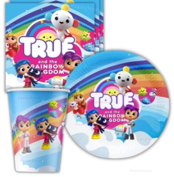 TRU & Rainbow KINGDOM BIRTHDAY SET CUVERS TABLES SERIES 40 предметов.