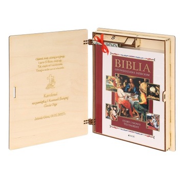 PISMO ŚWIĘTE BIBLIA PAMIĄTKA I KOMUNII DEDYKACJA