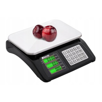 ЭЛЕКТРОННЫЕ МАГАЗИНСКИЕ ВЕСЫ до 40кг АККУМУЛЯТОРНЫЕ 40кг РАСЧЕТНЫЙ ЖК-дисплей