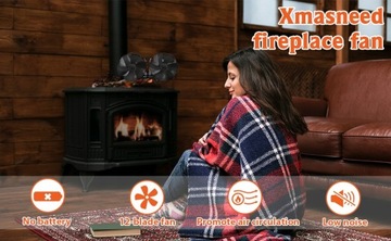 Термоэлектрический вентилятор для камина, лопастной вентилятор ветряной мельницы 12 В