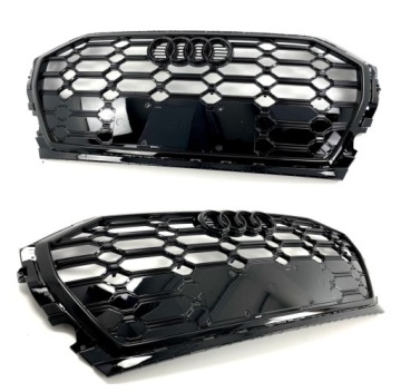 ФИЛЬТ-РЕШЕТКА AUDI Q5 SQ5 80A LIFT S-LINE 2021+ ГЛЯНЦЕВЫЙ ЧЕРНЫЙ