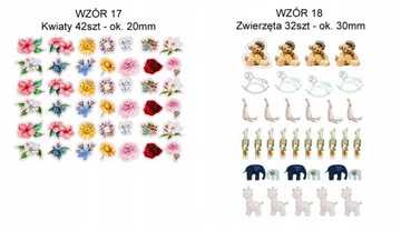 Мотивационные НАКЛЕЙКИ 42 шт. - цветы ок. 20 мм