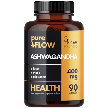 ASHWAGANDHA 90caps ŻEŃ-SZEŃ INDYJSKI PAMIĘĆ STRES