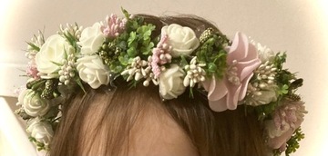 Венок для причастия, кремово-розовый венок для причастия