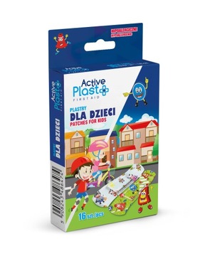 Zestaw plastrów z opatrunkiem ActivePlast dla dzieci16 szt.