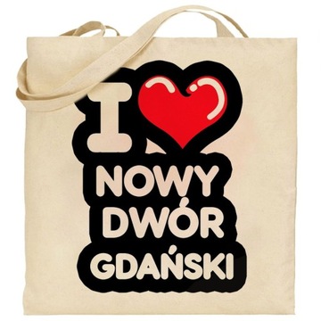 torba ecru kocham Nowy Dwór Gdański