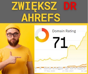 Zwiększ Ahrefs DR 70 + GRATIS - Autorytet strony