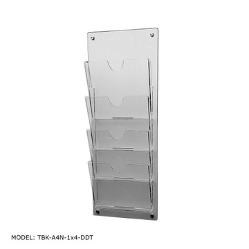 ORGANIZER na Ulotki A4 x4 kieszeń z plexi + dibond