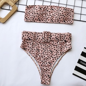 SEXY BIKINI Z PASKIEM STRÓJ KĄPIELOWY PUSHUP MODNY