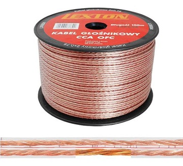 KABEL PRZEWÓD GŁOŚNIKOWY 2 x0.75 MM GŁOŚNIKÓW 100m