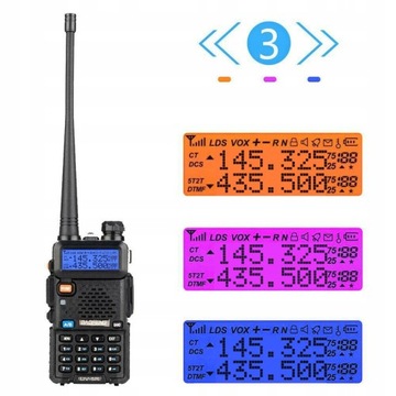 2X Krótkofalówka Baofeng RADIOTELEFON KRÓTKOFALÓWKA BAOFENG UV-5R 5W ZESTAW