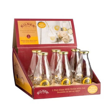 СТЕКЛЯННАЯ БУТЫЛКА ДЛЯ МОЛОКА Напитки С КРЫШКОЙ 0,6 л K3