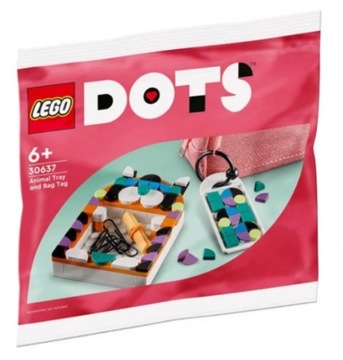 LEGO 30637 DOTS - TACKA I ZAWIESZKA NA TORBĘ W KSZTAŁCIE ZWIERZAKA POLYBAG