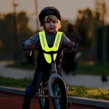 2X СВЕТООТРАЖАЮЩИЙ ЖИЛЕТ ГИБКИЙ ВЕЛОСИПЕД БЕГ ДЕТЕЙ ВЫСОКАЯ ВИДИМОСТЬ
