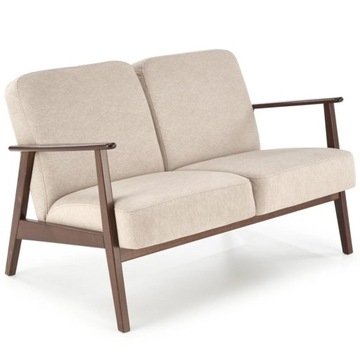 Sofa Tapicerowana Drewniana do Salonu Nowoczesna Podwójna Dwuosobowa MILANO