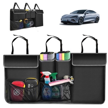 DUZY ORGANIZER DO BAGAŻNIKA AUTA NA SIEDZENIE OPARCIE 100*45CM CZARNY