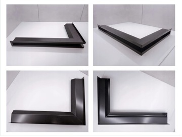 Угловая КАМИННАЯ СЕТКА LUFT 60х40х6 черный 2 ШТ.