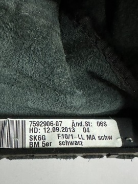 BMW F10 F11 MĚCH ŘADÍCÍ PÁKA HLAVICE PÁKA PÁKY ŘAZENÍ 7592906