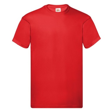 T-SHIRT KOSZULKA FRUIT OF THE LOOM red L