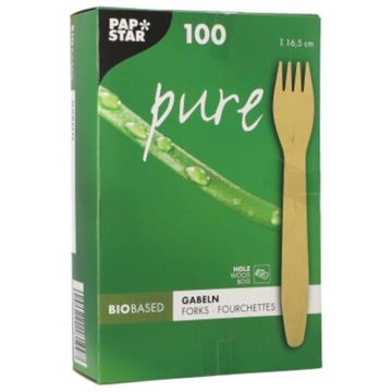 Widelce jednorazowe drewniane eko widelec 100 szt