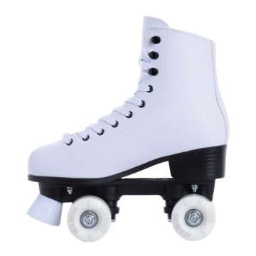 КЛАССИЧЕСКИЕ РЕТРО БЕЛЫЕ РОЛИКОВЫЕ КОНЬКИ ABEC-7 РЕЗИНА 37